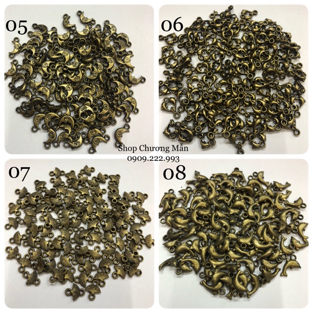 100 Cái Charm Cổ Điển Xi Đồng Làm Trang Sức Handmade Giá Sỉ