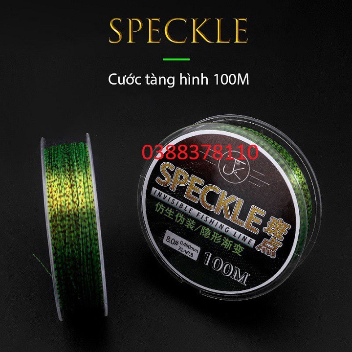 Dây Cước Câu Cá Tàng Hình Nylon Speckle 100m Tải Cá Tốt Dùng Làm Dây Trục Câu