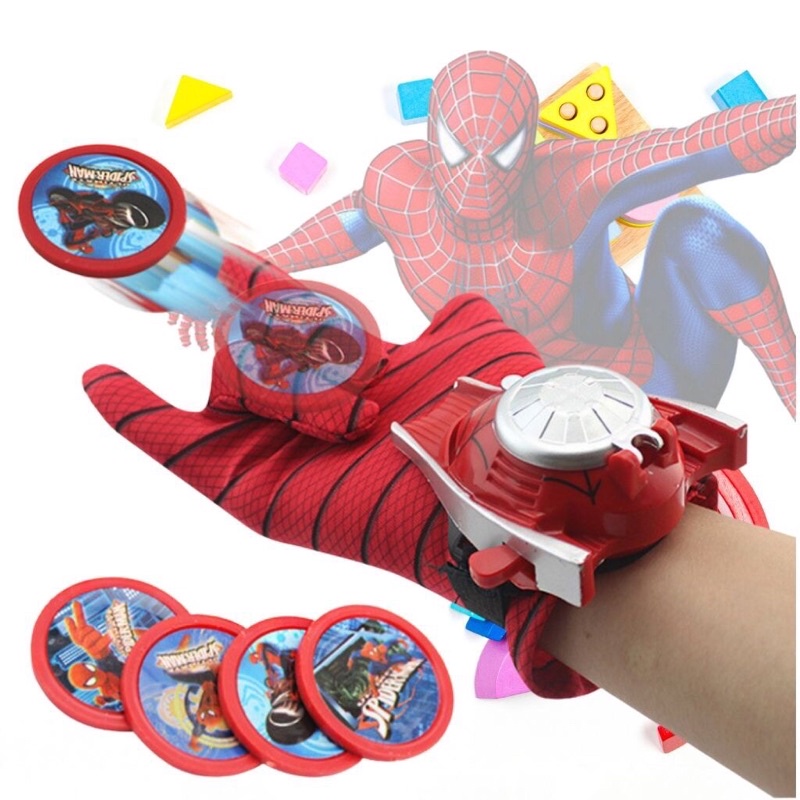 Găng tay bắn đĩa người nhện Spider Man dành cho bé trai