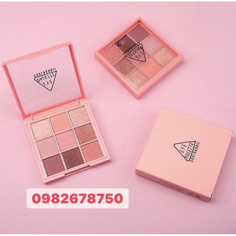 [Ảnh tự chụp] Bảng phấn mắt Coolbarbie Eye Palette, màu mắt Cam đất, eye Color Cam  đào, Mỹ Phẩm Oppa, Hana Forever