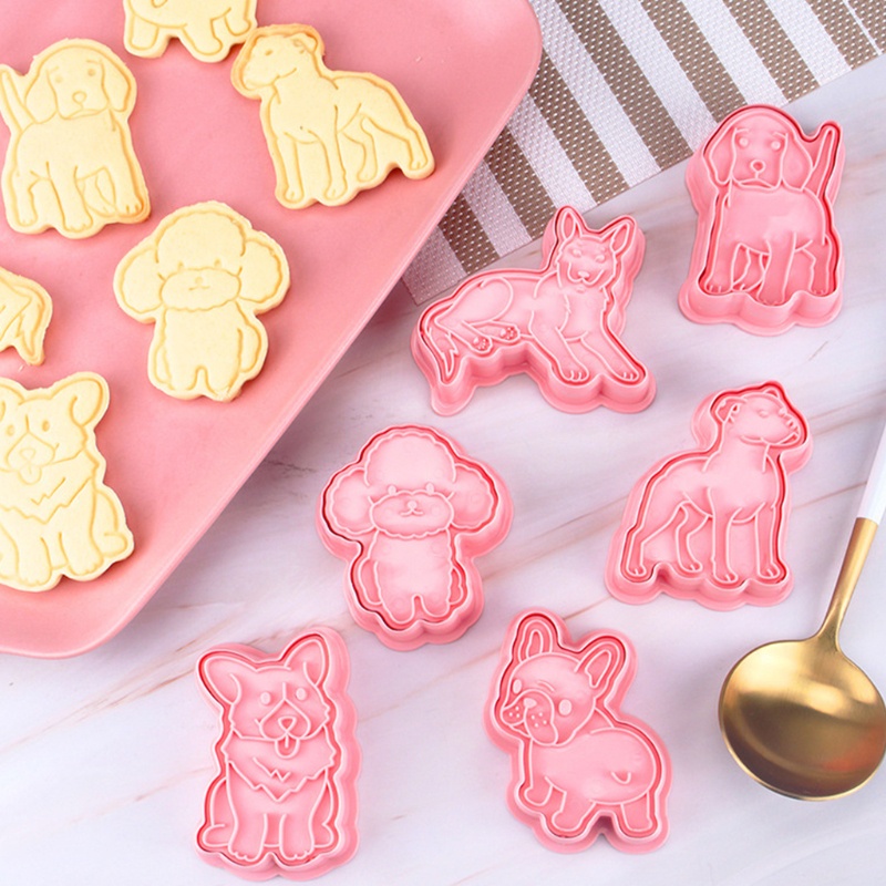 Bộ 6 Khuôn Cắt Bánh Quy Hình Chú Chó Dễ Thương