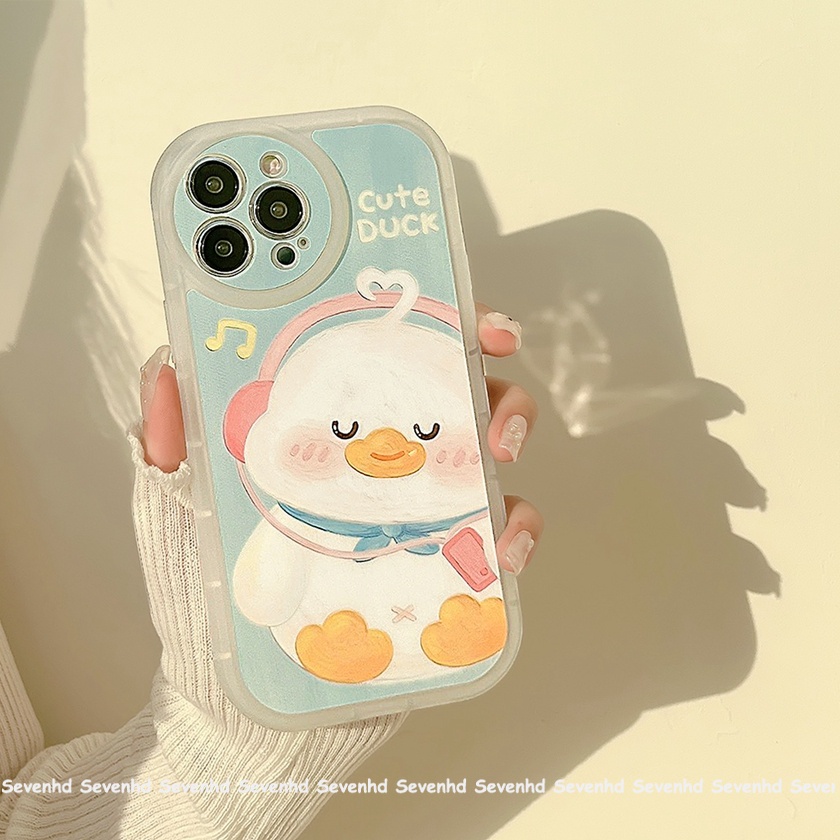 Ốp Điện Thoại Họa Tiết Chú Vịt Âm Nhạc Cho iPhone 13 12 11 Pro Max SE2020 X XR Xs Max 7 8 Plus