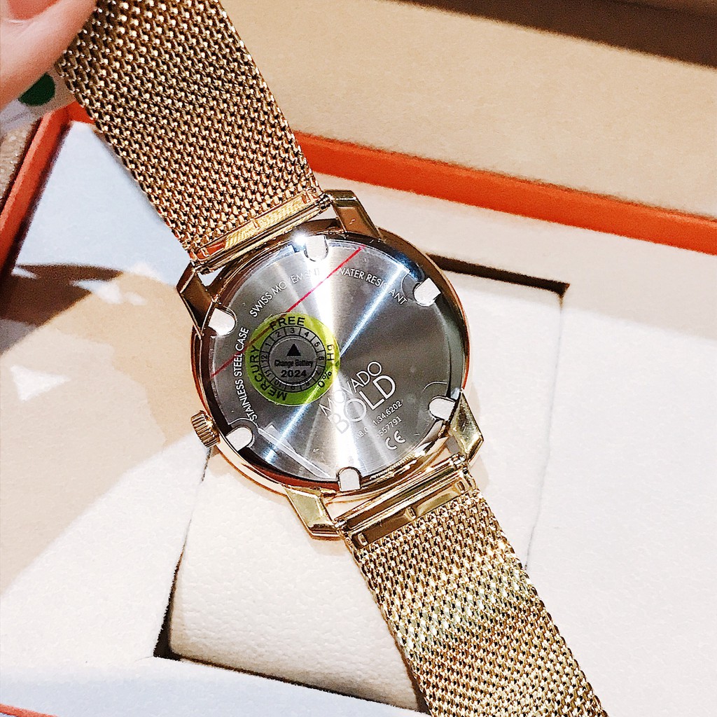 Đồng hồ - Nam - Movado Bold 3600373 Gold Tone Mesh Watch