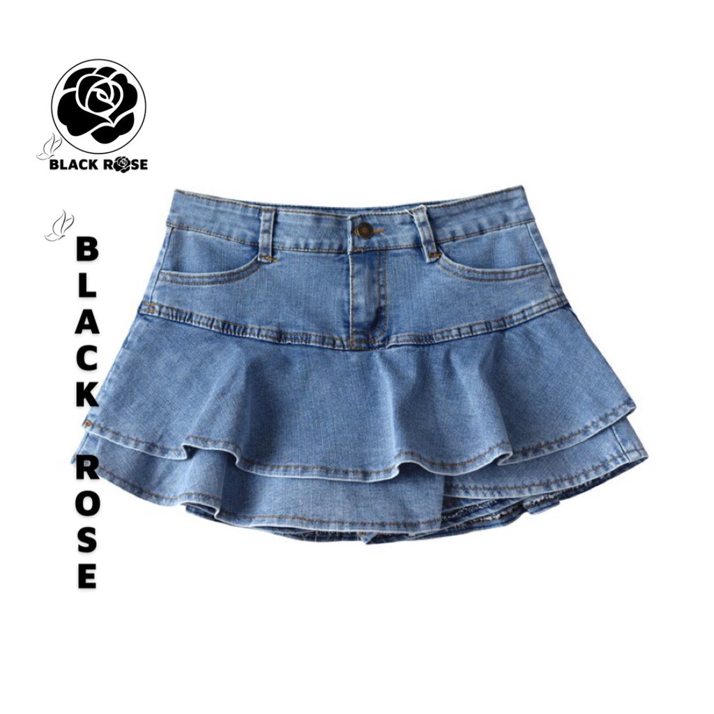 Chân Váy Jean Bò Chữ A Hàn Quốc Cao Cấp BLACK ROSE Quần Váy Nữ Rin Demin Giả Váy Mẫu Mới 2021 Hot trend - TẤM BOUTIQUE | BigBuy360 - bigbuy360.vn