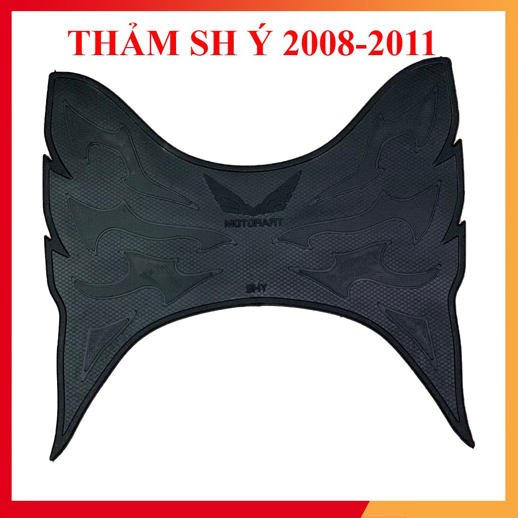 Thảm lót chân Sh 150i nhập Ý, Cao su dẻo cao cấp CÓ HOA VĂN DÀNH CHO XE SH 150 ITALY 2008 2010 2011 để chùi chân