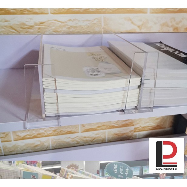 Vách mica ngăn sách, vở/ Giá đỡ sách acrylic cao cấp