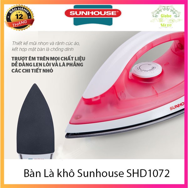 [ Giá Gốc ] Bàn Là, Bàn Ủi Quần Áo Nhanh Gọn, Tiện Lợi Sunhouse SHD1072