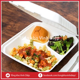 Combo 140 chiếc hộp xốp 3 ngăn đựng cơm, đồ ăn