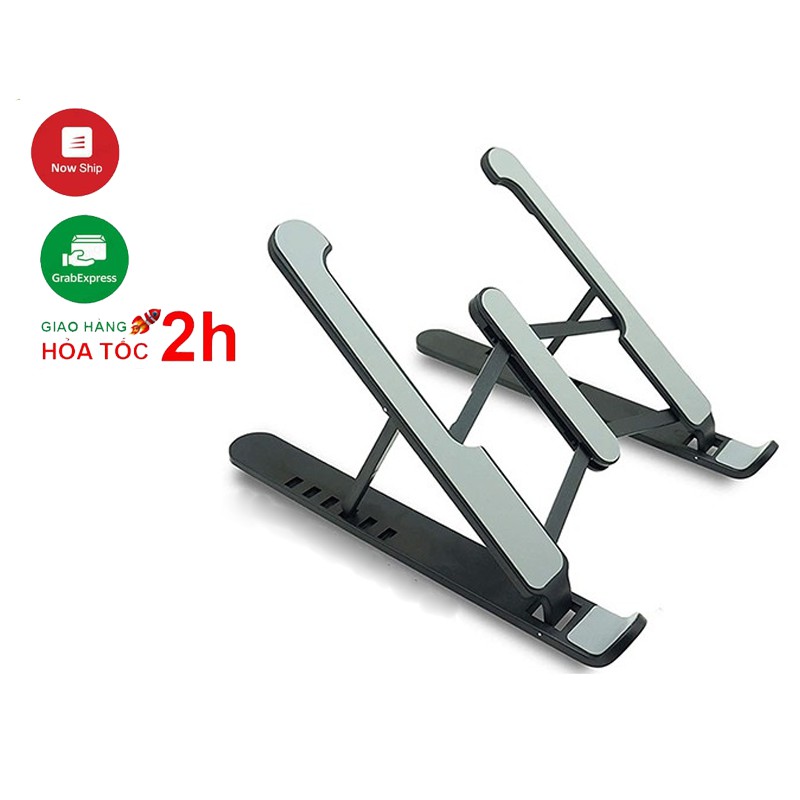 Giá đỡ laptop stand nhựa ABS hỗ trợ tản nhiệt có thể gấp gọn chỉnh độ cao để laptop, ipad, macbook, surface tặng kèm túi