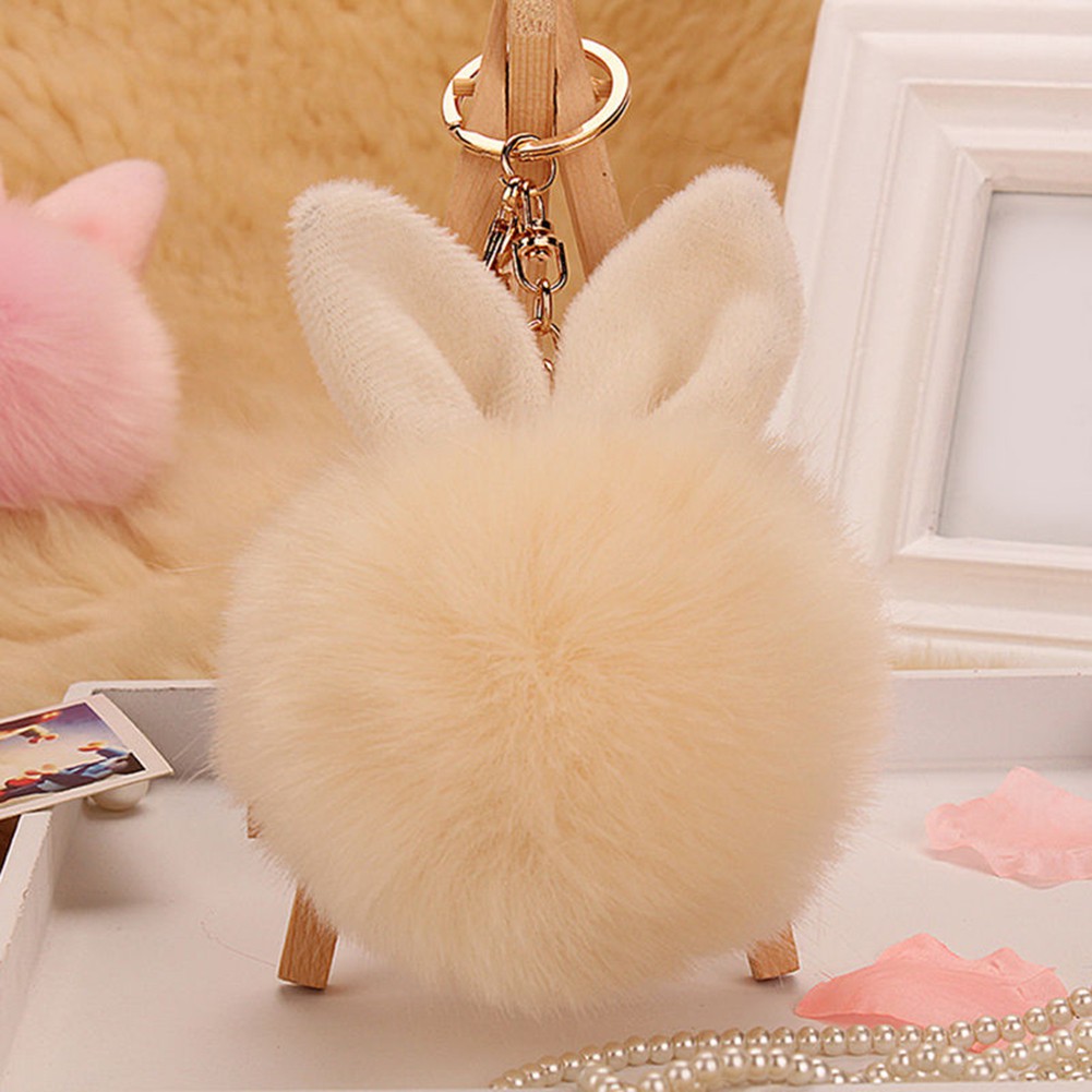 Móc Khóa Treo Túi Xách Hình Tai Thỏ DG Đáng Yêu