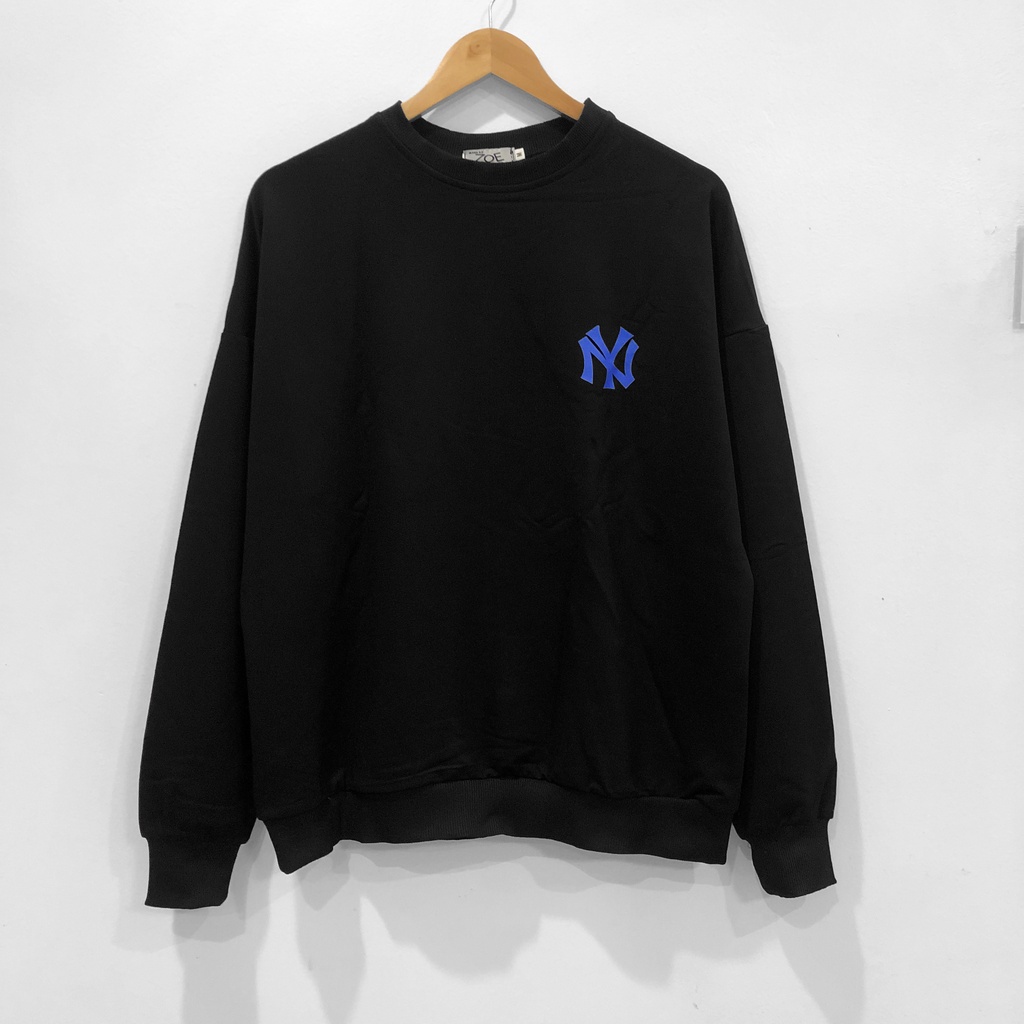 Áo sweater MLB YANKEES cotton thun dài tay form rộng , phông dài tay unisex, Zoeclothing