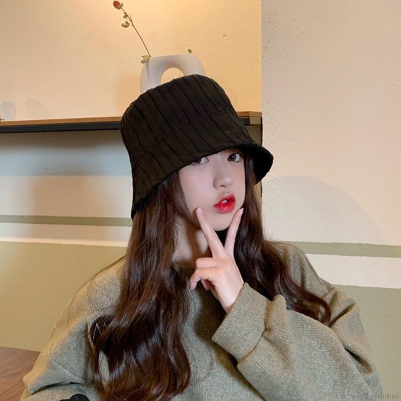 Mũ tai bèo bucket họa tiết kẻ sọc sử dụng được hai mặt thời trang cho nữ