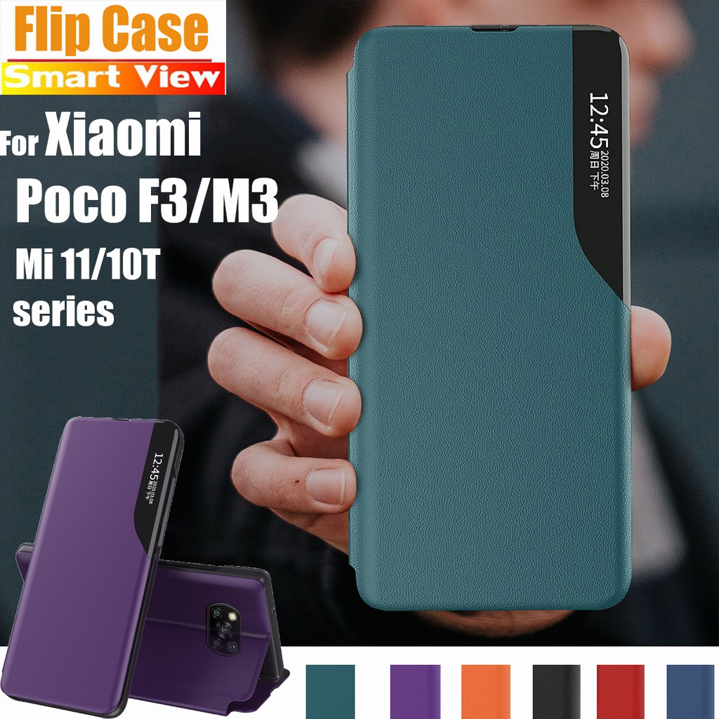 Bao Da Tráng Gương Thời Trang Cho Xiaomi Mi 11 10t 10 Pro Lite Poco M3 F3 X3 Nfc