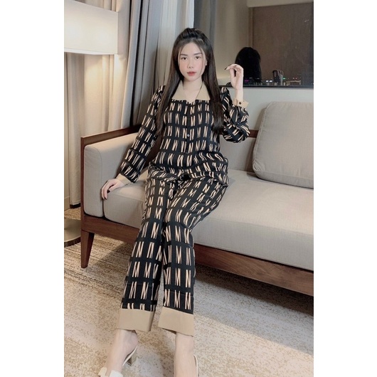 Bộ Xương Rồng , Tay dài cổ sen chất Mango Cao Cấp