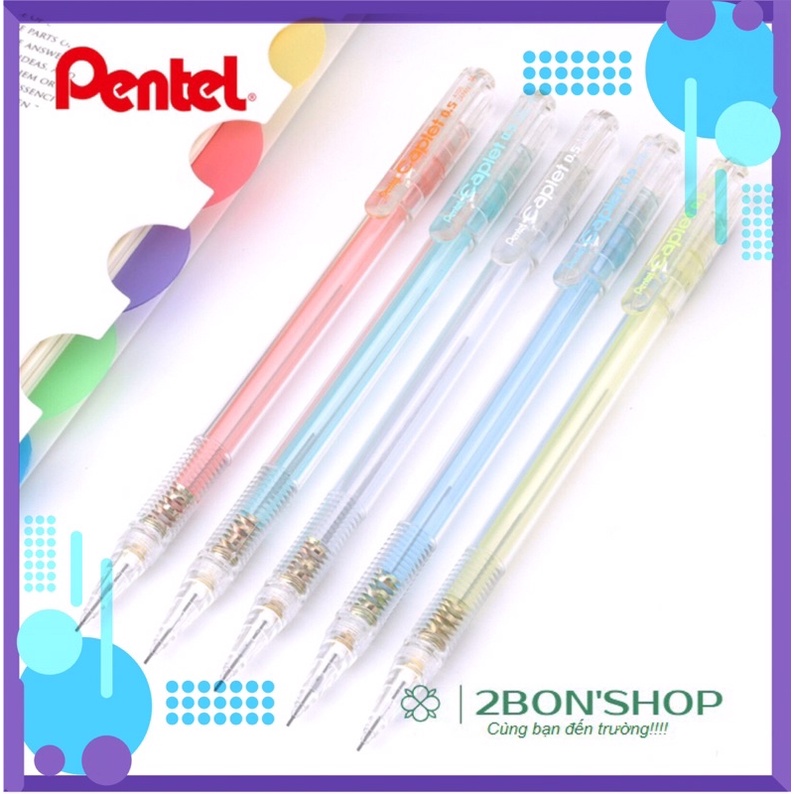 Bút Chì Kim Bấm Nắp Đậy Thân Trong Suốt Caplet Pentel A105 - 0.5mm