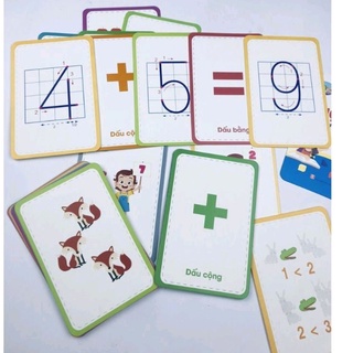 Bộ 42 thẻ học toán cho bé