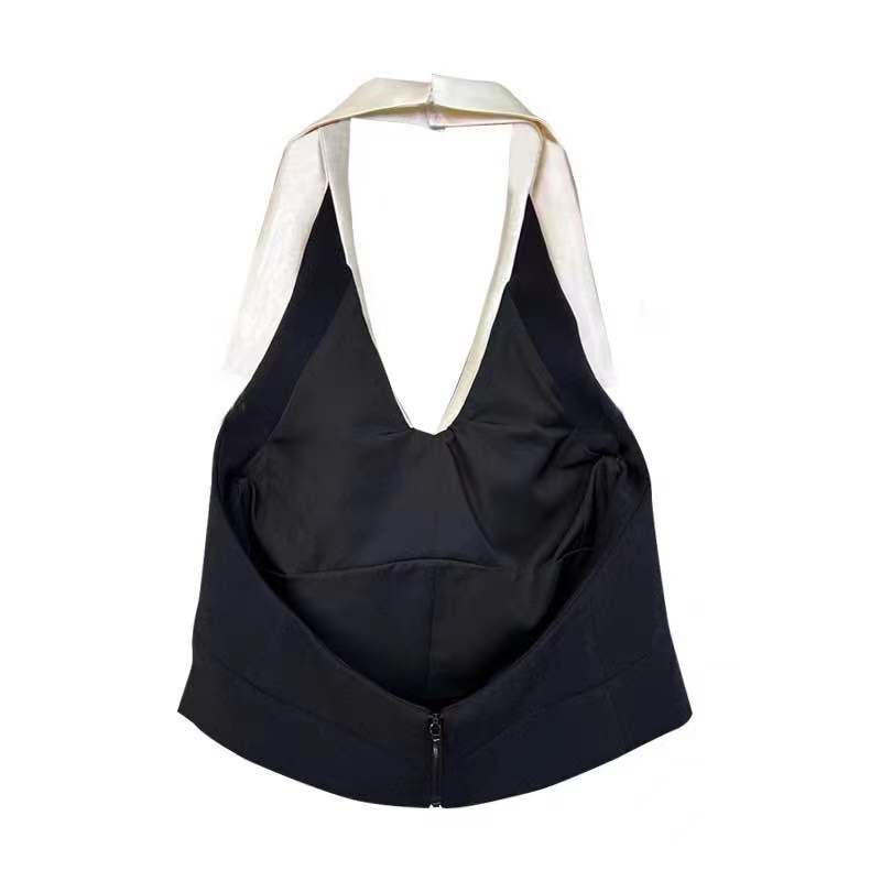 Rose blackpink Nữ Bowknot Vest Top