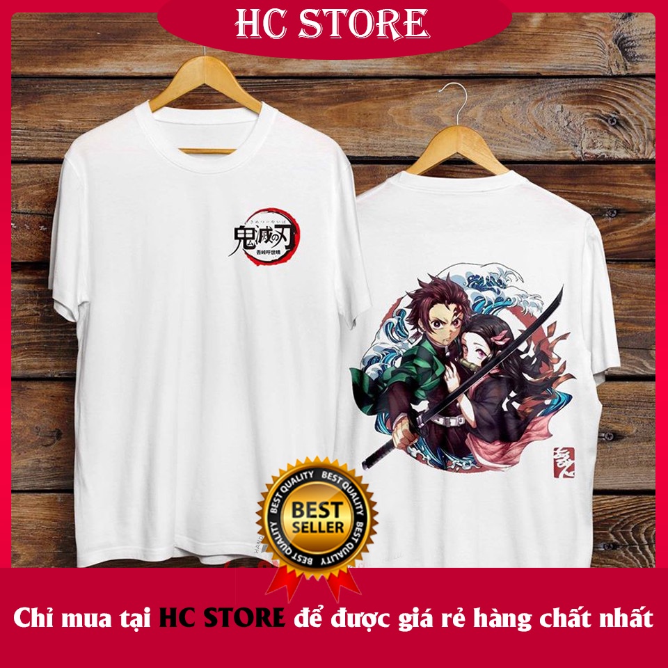 BST Áo Thun KIMETSU NO YAIBA Siêu Đẹp | Áo Phông DEMON SLAYER Tanjirou | Giyuu | Zenitsu | Nezuko cực ngầu siêu chất