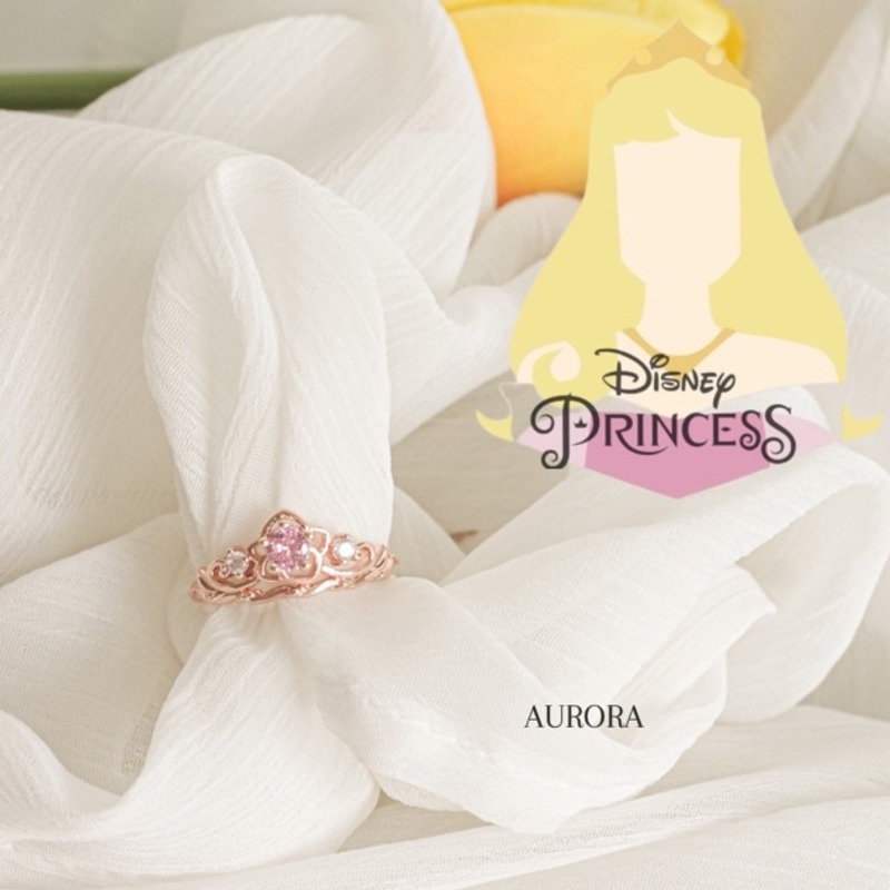 Nhẫn Hở Mạ Bạc 925 Hình Vương Miện Công Chúa Disney Có Thể Điều Chỉnh