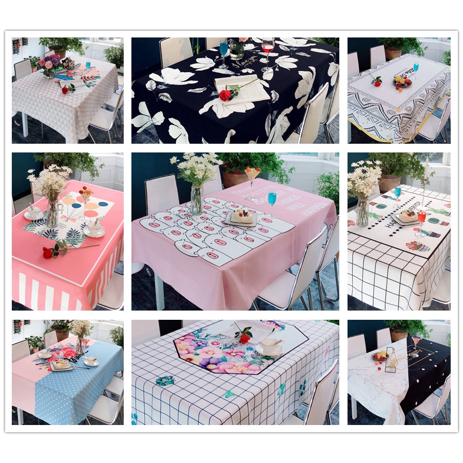 Khăn Trải Bàn Hình Chữ Nhật Chống Thấm Nước/Chống Bỏng Thiết Kế Đơn Giản Hiện Đại