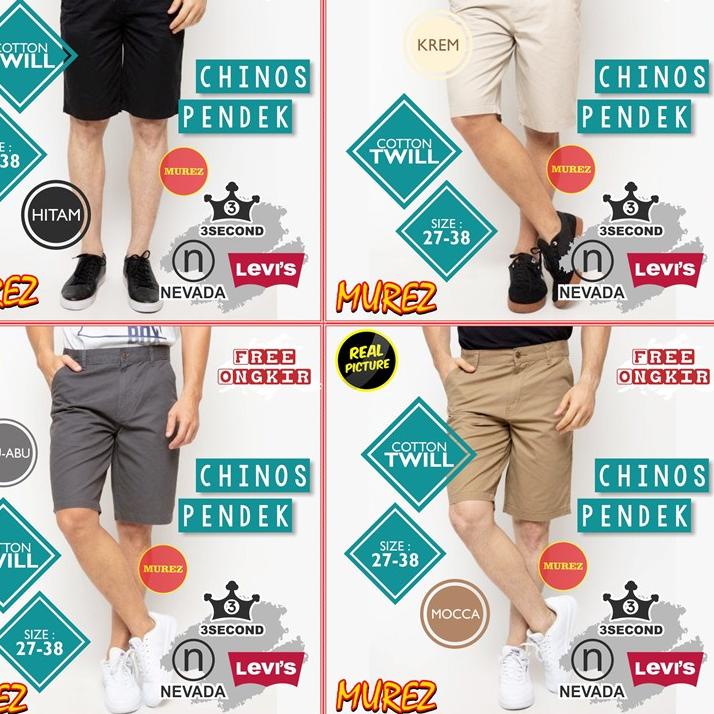 Quần Short Nam Miliki CHINOS Màu Đen Dáng Ôm / Thường Xuyên SIZE 27-38