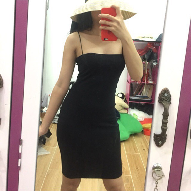 Váy 2 dây body, Đầm hai dây sợi bún thun borip dày đẹp ôm body 2 dáng ngắn | BigBuy360 - bigbuy360.vn