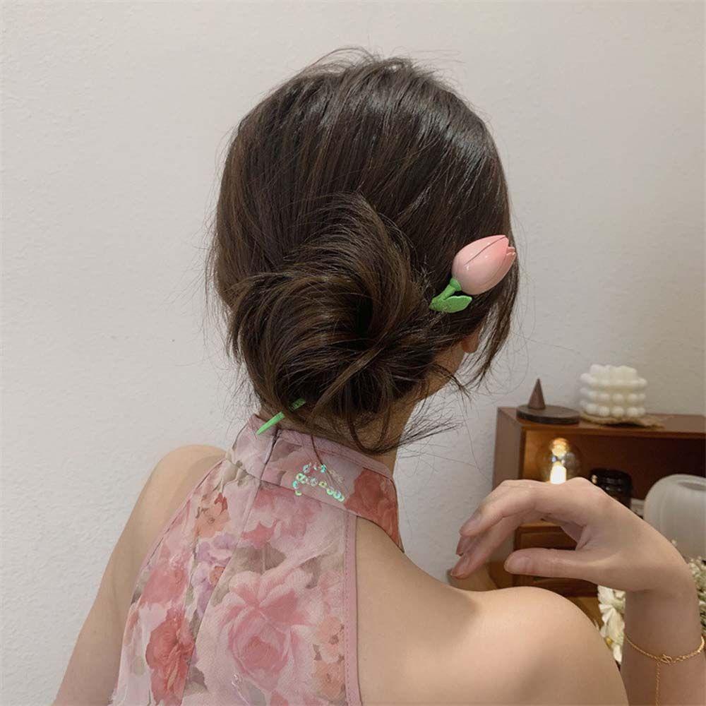 Kẹp Tóc Hoa Chignon 15H Nhiều Màu Thời Trang Mùa Hè Cho Nữ