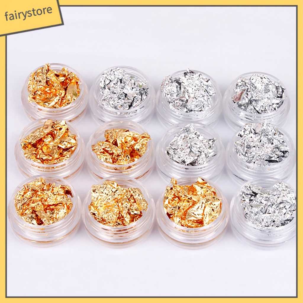 Set 12 tấm giấy foil dán móng nghệ thuật