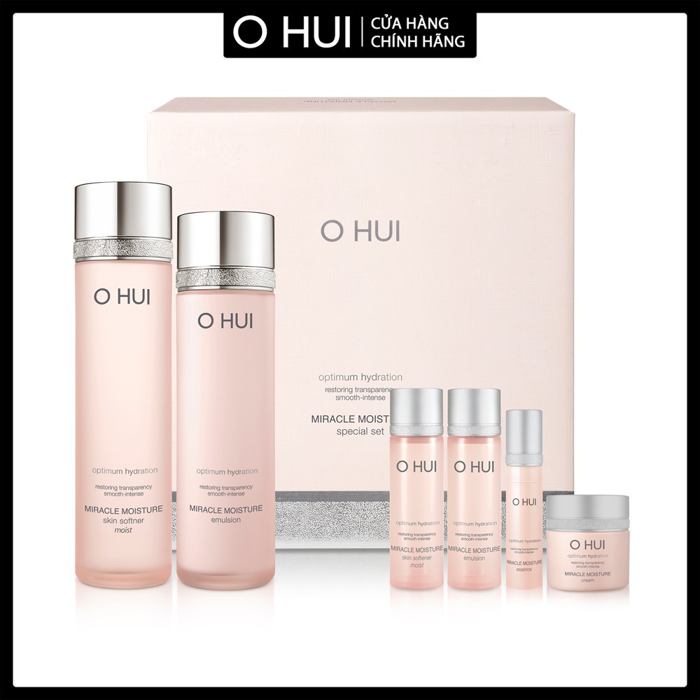 Bộ dưỡng ẩm đặc biệt 6 món OHUI Miracle Moisture Special Set 6pcs ( có bill đỏ )