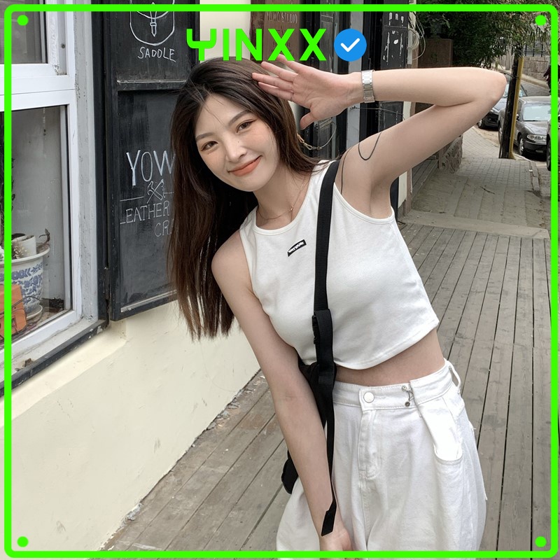 Áo Croptop Kiểu Ôm Sát Nách Yinxx, Áo Ba Lỗ Nữ Basic Chất Borip Cotton 100% Crt51