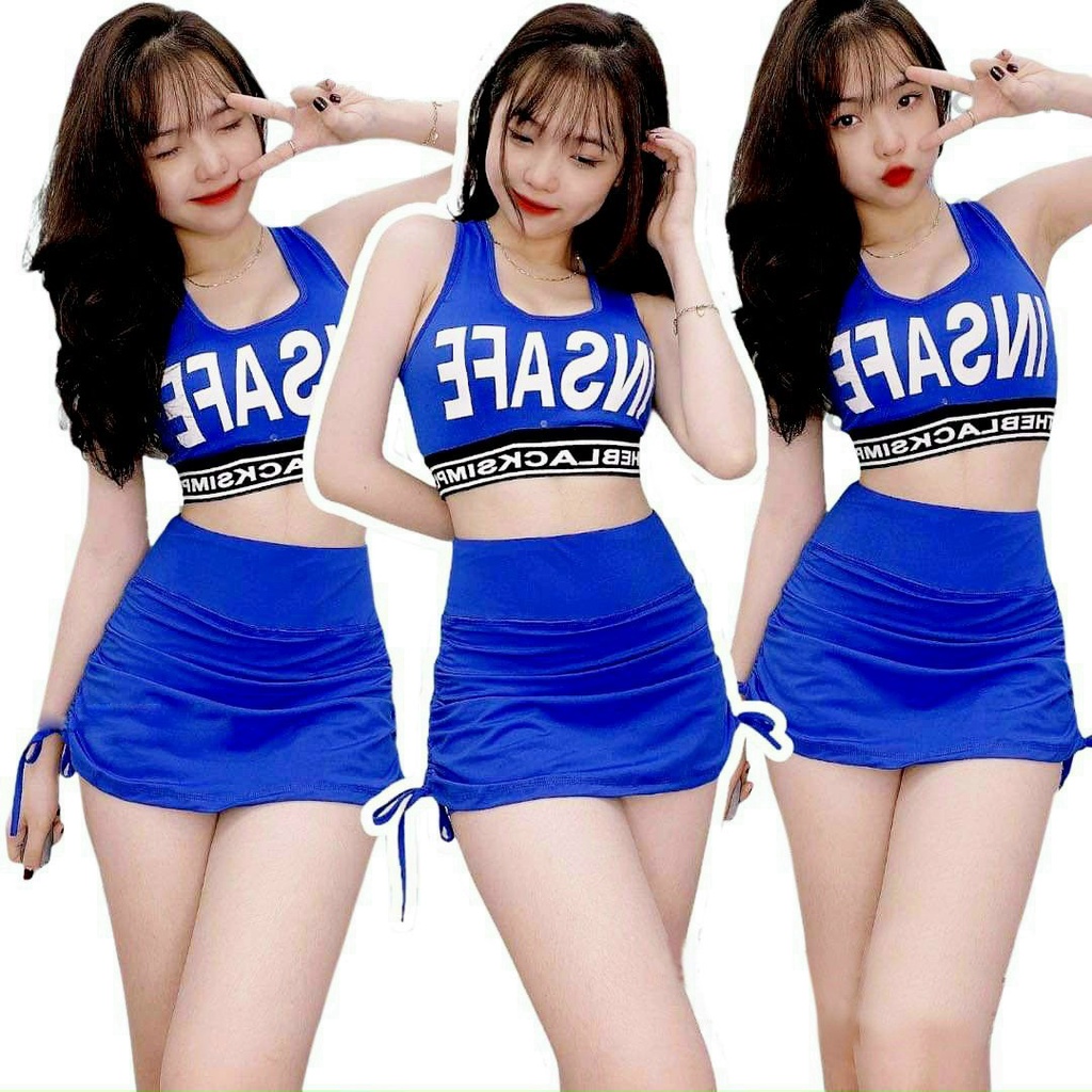 Chân váy tập gym yoga aerobic chạy bộ đi biển rút dây 2 lớp nâng mông - Quần đùi thể thao nữ (Vay01)