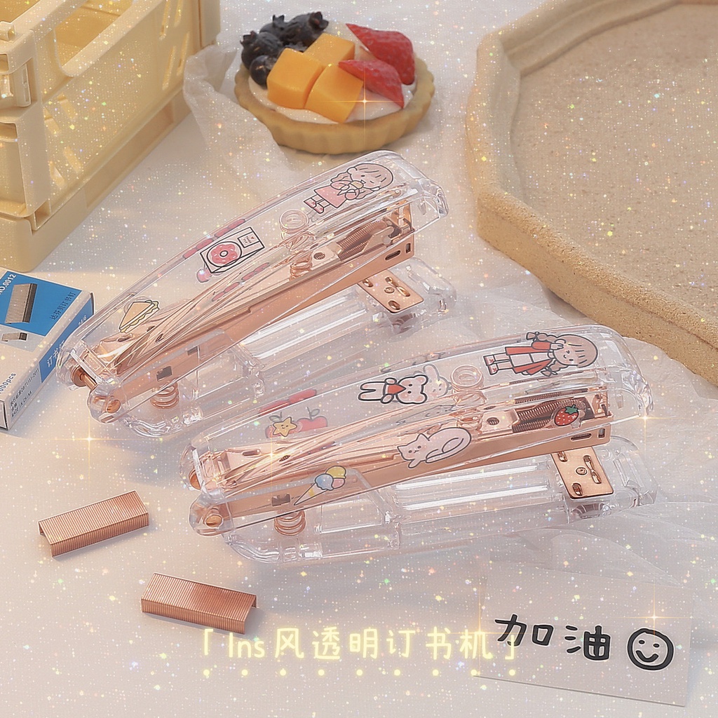 Kẹp Bấm Giấy Trong Suốt Thiết Kế Đơn Giản Dễ Thương