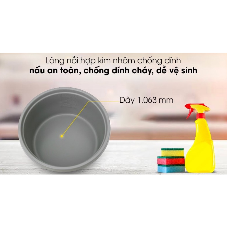 Nồi cơm nắp rời Toshiba RC-18MH1PV/ RC-18MH2PV 1.8 lít, -Hàng chính hãng bảo hành 12 tháng