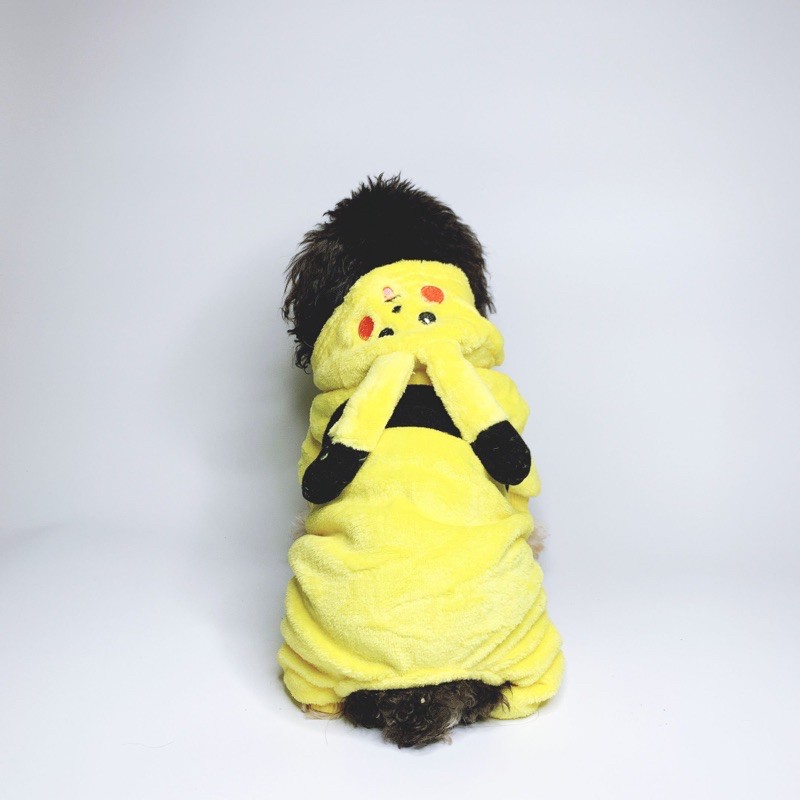 Quần áo cho chó mèo mùa đông Pikachu cute Full size
