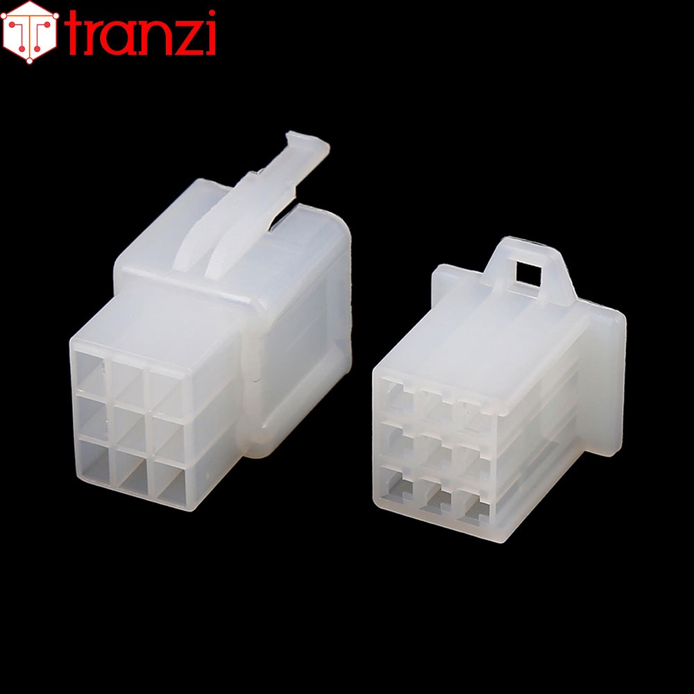 Vỏ header 2.8mm 28050 9P bộ đực cái trắng - túi 1 bộ đực cái