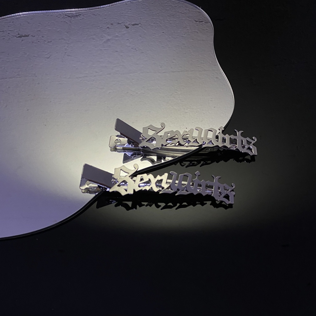 Kẹp Tóc Kim Loại Hình Chữ Cái Đơn Giản Phong Cách Âu Mỹ