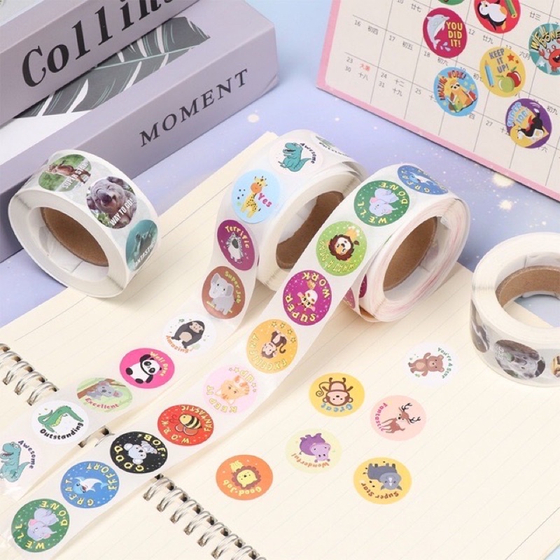 Cuộn sticker khen thưởng 500c/hình (giao ngẫu nhiên mẫu)