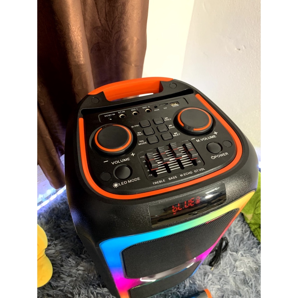 Loa kéo karaok  partybox Loa bluetooth NDR-1097 Siêu  bass  công suất lớn   tặng 1 mic không dây