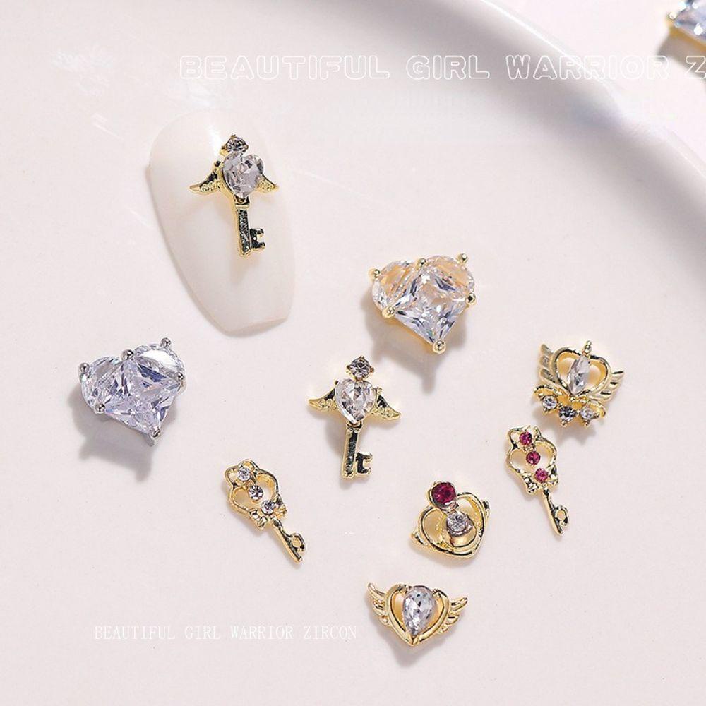 Vật Liệu Trang Trí Móng Tay Hình Thủy Thủ Mặt Trăng Bằng Kim Loại DIY