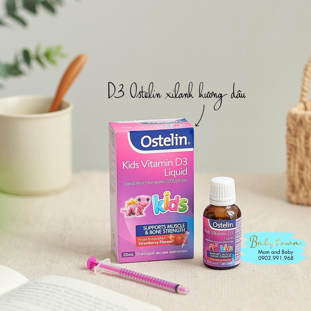 [Chính Hãng] Infant Vitamin D3 drops 2,4ml - Ostelin Liquid 20ml Úc