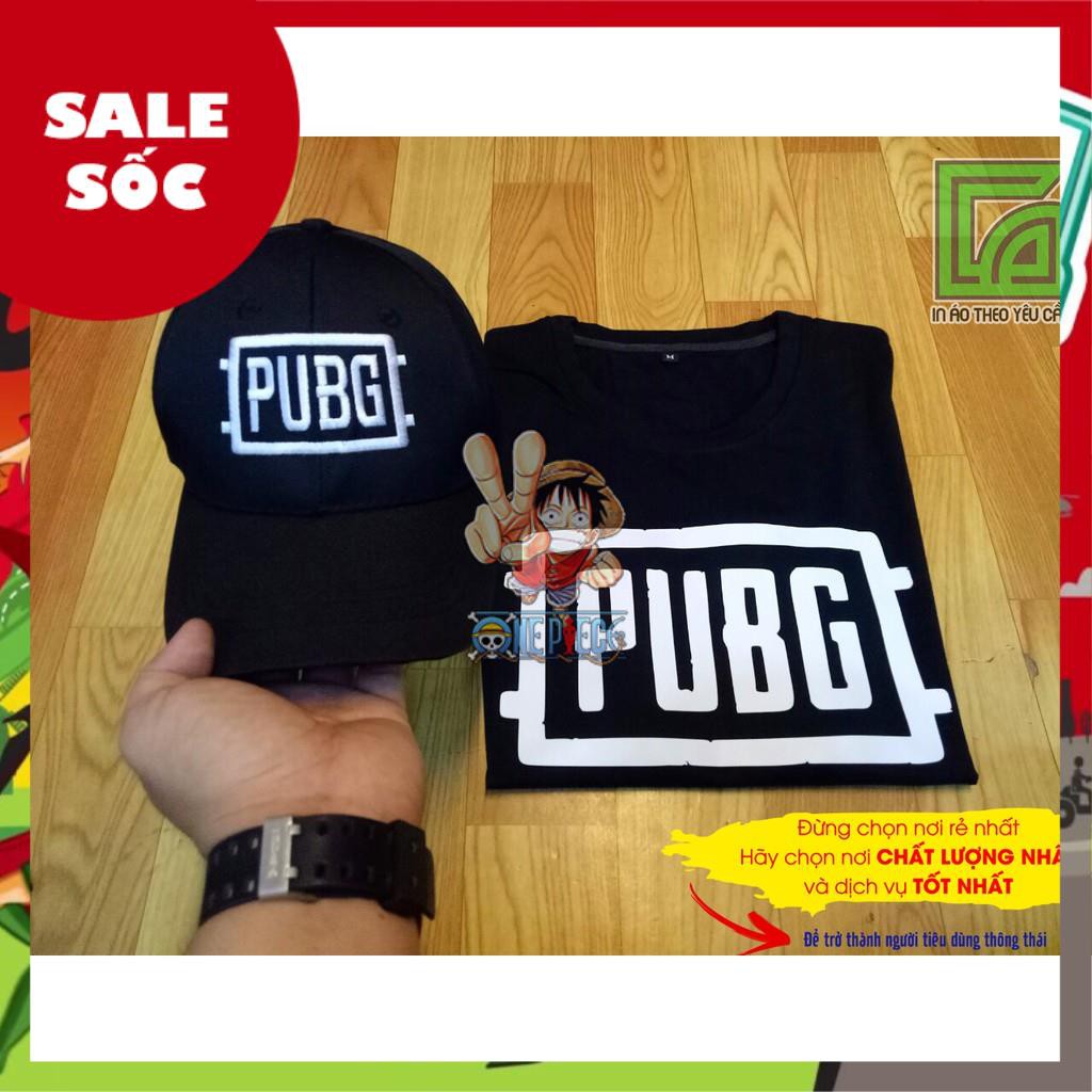 combo áo thun đen in logo pubg ảnh thật chụp in tại shop