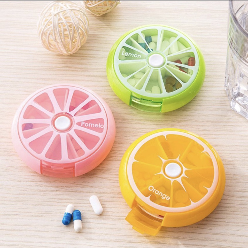 Hộp Chia Thực Phẩm Chức Năng Healthy Care Hình Trái Cây Nhiều Màu