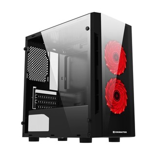 Vỏ case xigmatek scorpio ii 2f 2 fan led đỏ x9 lắp sẵn m-atx chính hãng mai hoàng