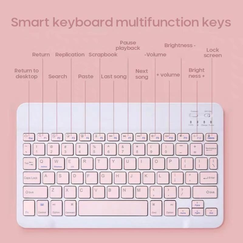 Bộ Bàn Phím + Chuột Bluetooth Không Dây 10 inch Sạc Được Cho Samsung Galaxy Tab S6 Lite S8 S7 Plus S5e S7 FE A8 10.5 A7 10.4 A 10.1