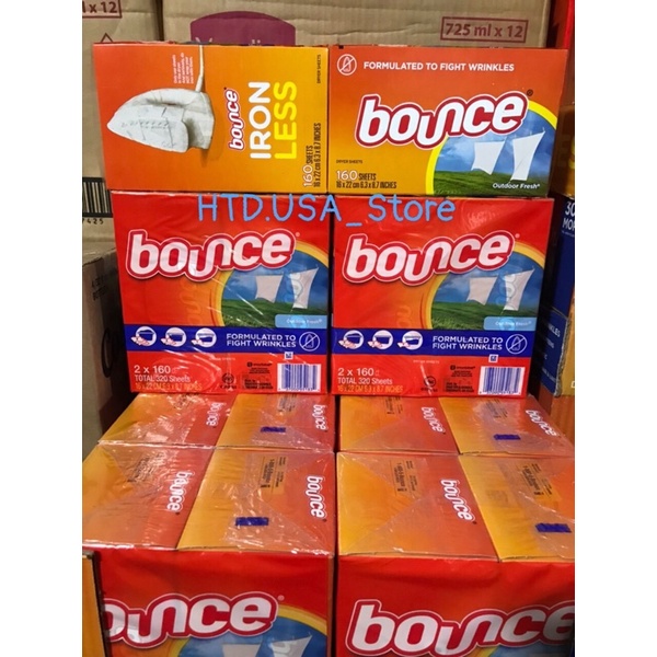 Nguyên Hộp Giấy Thơm Quần Áo Bounce 160 tờ Nội Địa Mỹ