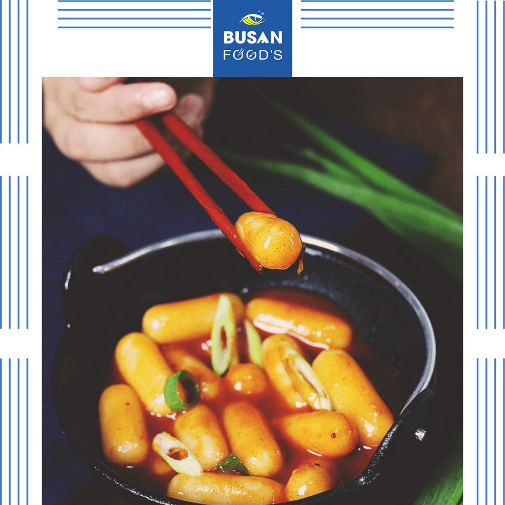 Bánh gạo phô mai tokbokki hàn quốc dày dai deo thơm ngon nức mũi 500gr