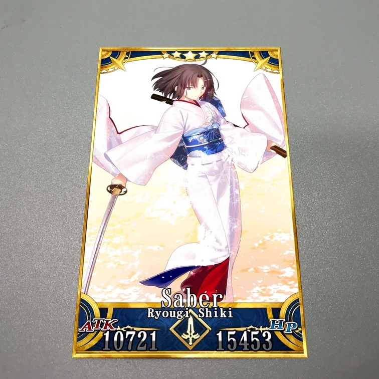 Thẻ bài custom card bánh xốp anime Fate/Grand Order FGO để sưu tầm tự chọn Ryougi Shiki