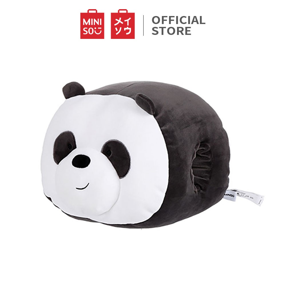 Gối hình gấu Miniso (Xám/ Nâu) gối cổ văn phòng