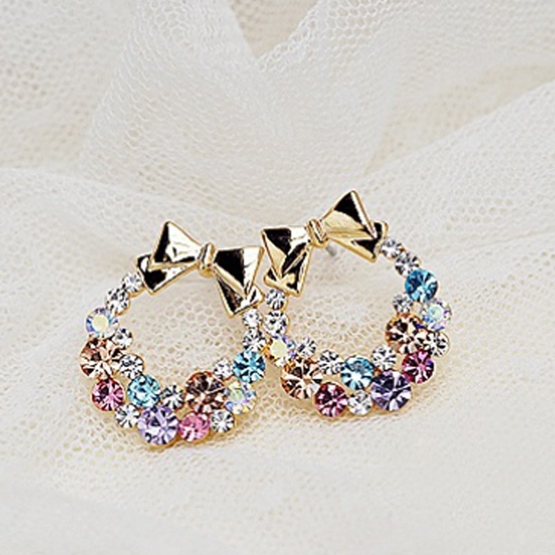 1 Đôi Bông Tai Đính Đá Thời Trang JP6