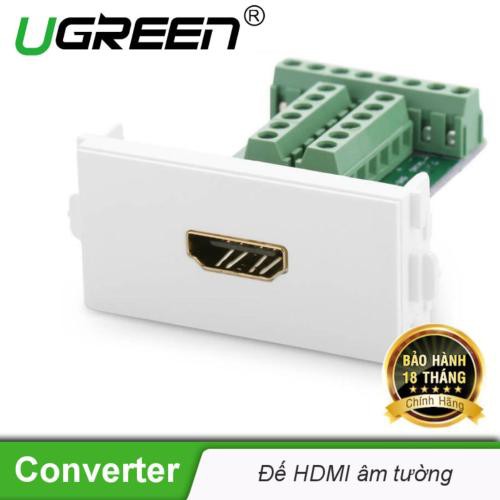 [Mã ELFLASH5 giảm 20K đơn 50K] Adapter HDMI âm tường có ốc vít Ugreen 20315